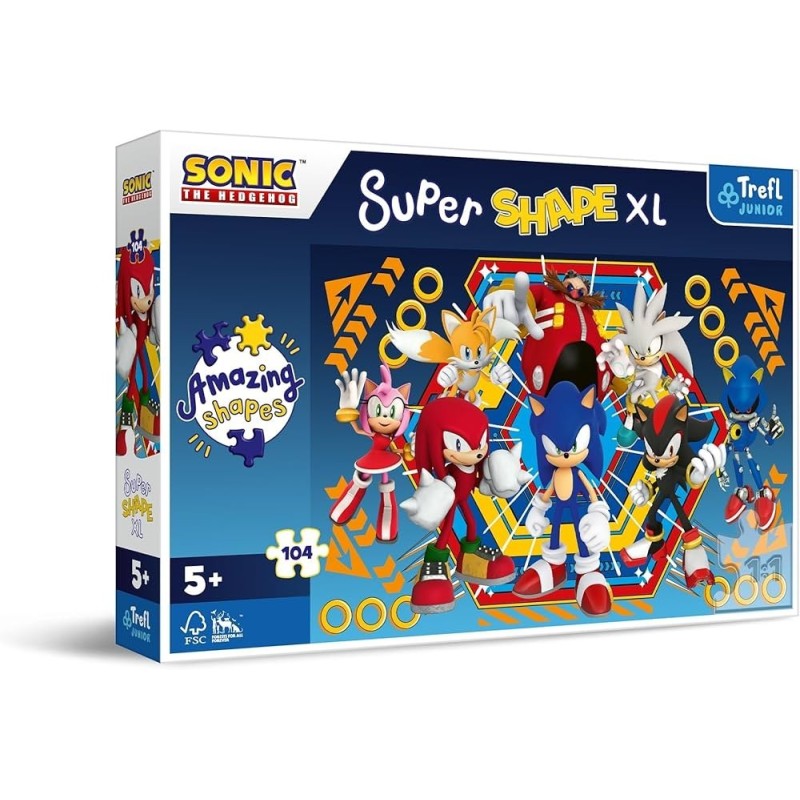 Puzzle Trefl Junior - Sonic The Hedgehog Universe - 160 Pièces Super Shape XL Puzzle Trefl Junior - Sonic The Hedgehog Universe - 160 Pièces Super Shape XL