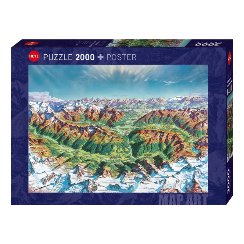 Puzzle Heye - Alpine Mountain World - 2000 pièces Puzzle Heye - Alpine Mountain World - 2000 pièces