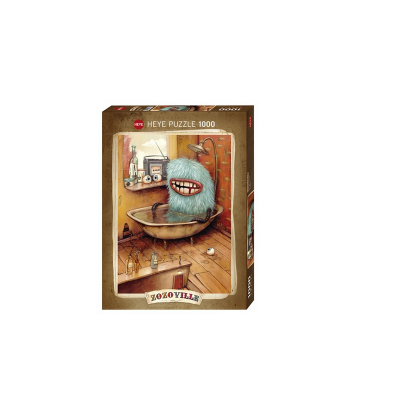 Puzzle Heye : Zozoville Bathtub de Mateo Dineen - 1000 Pièces Puzzle Heye : Zozoville Bathtub de Mateo Dineen - 1000 Pièces