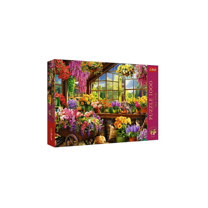 Puzzle Trefl Premium Plus - Tea Time : Préparation du printemps - 1000 pièces Puzzle Trefl Premium Plus - Tea Time : Préparation du printemps - 1000 pièces