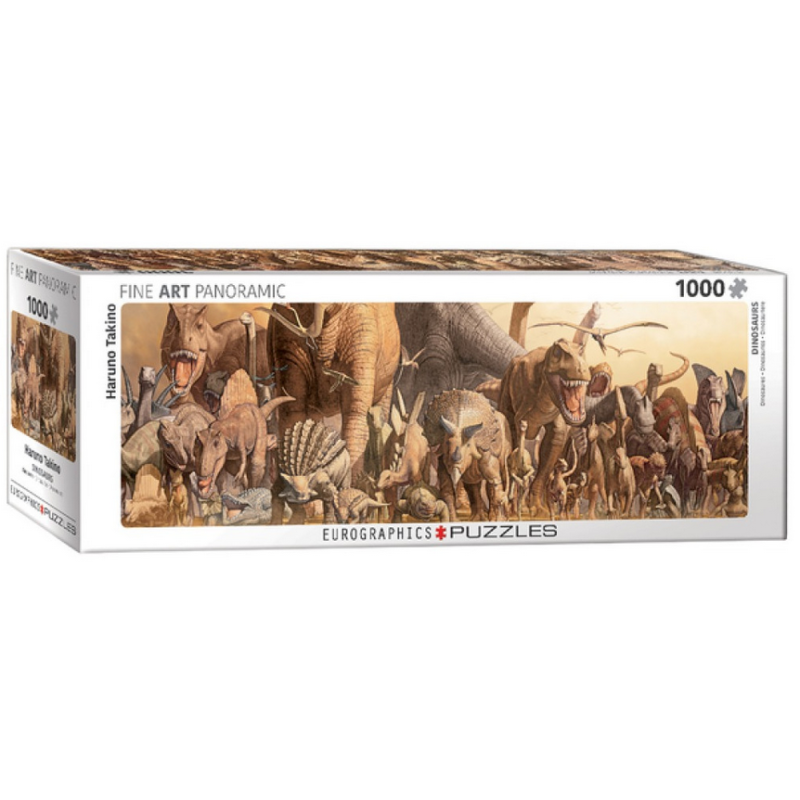 Puzzle Eurographics Panoramique : Haruno Takino : Dinosaures - 1000 Pièces Puzzle Eurographics Panoramique : Haruno Takino : Dinosaures - 1000 Pièces