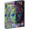 Puzzle Enjoy Puzzle - Woman with Color Art Makeup - 1000 Pièces