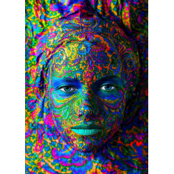 Puzzle Enjoy Puzzle - Woman with Color Art Makeup - 1000 Pièces