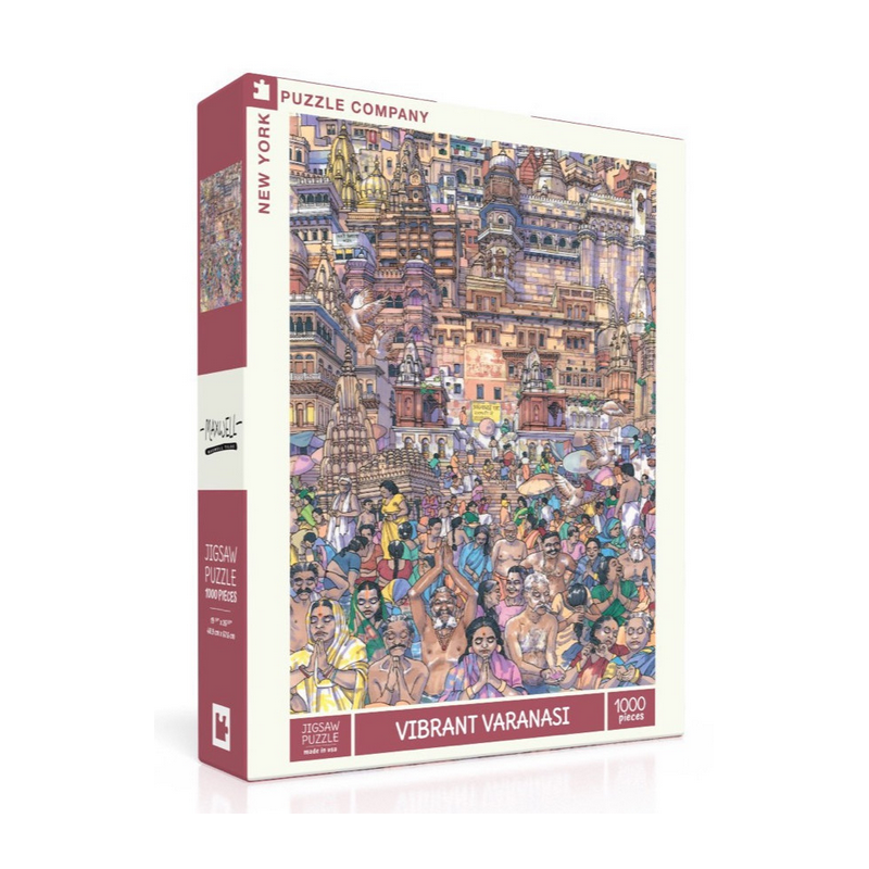 Puzzle New York Puzzle Company - The New Yorker : Max Tilse - Vibrant Varanasi - 1000 Pièces Puzzle New York Puzzle Company - The New Yorker : Max Tilse - Vibrant Varanasi - 1000 Pièces