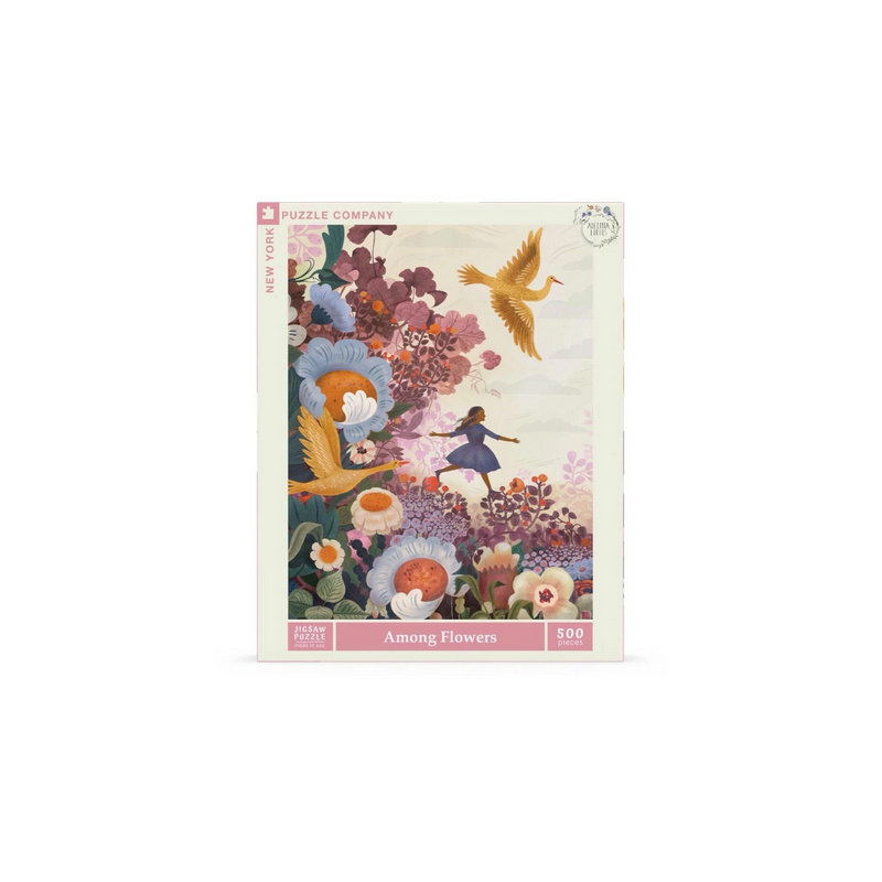 Puzzle New York Puzzle Company - The New Yorker : Among Flowers - 500 Pièces Puzzle New York Puzzle Company - The New Yorker : Among Flowers - 500 Pièces