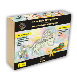 Kit en bois 3D à peindre : Lion