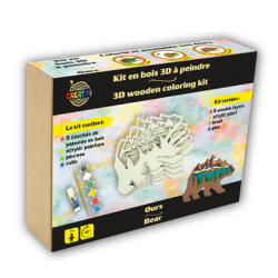 Kit en bois 3D à peindre : Ours