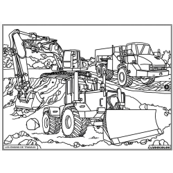 Ludocolor : Tableau velours - Les Engins de Travaux