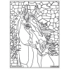 Ludocolor : Tableau velours - Portrait de Cheval