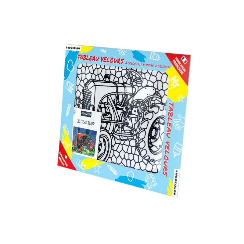Ludocolor : Tableau velours - Le Tracteur Ludocolor : Tableau velours - Le Tracteur
