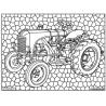 Ludocolor : Tableau velours - Le Tracteur