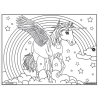 Ludocolor : Tableau velours - La Licorne Arc-en-ciel