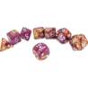 Dés - Chessex - Lab Dice : Gemini Copper-Purple/white Luminary™ Polyhedral 7