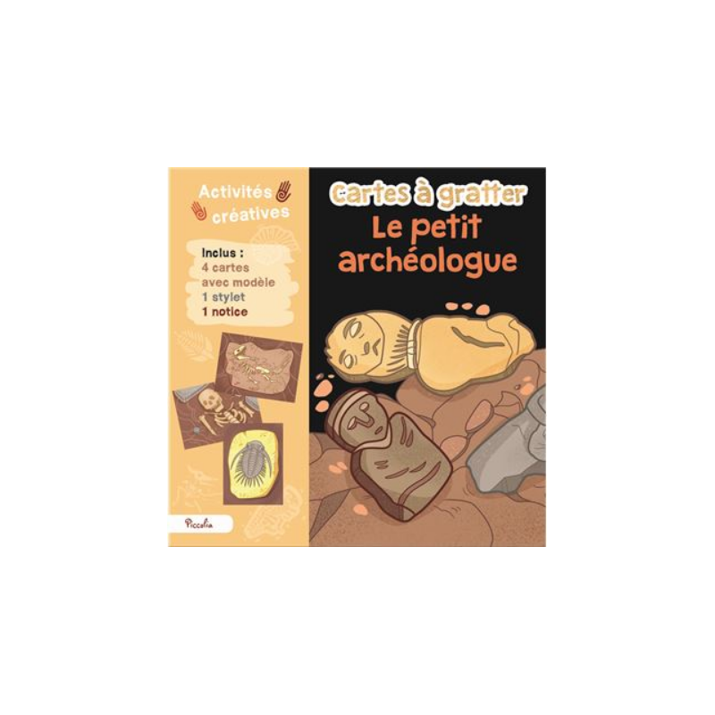 Carte à gratter - Le petit archéologue