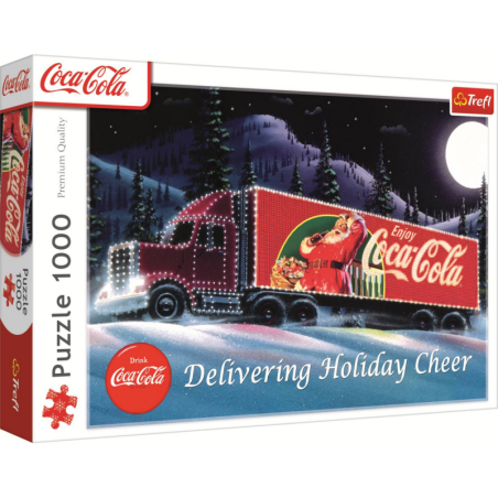 Puzzle Trefl -  Coca-Cola : Caravane De Noël – 1000 pièces