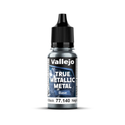 Peinture Vallejo True Metallic Metal - Base : Obsidian Black - Negro Obsidiana