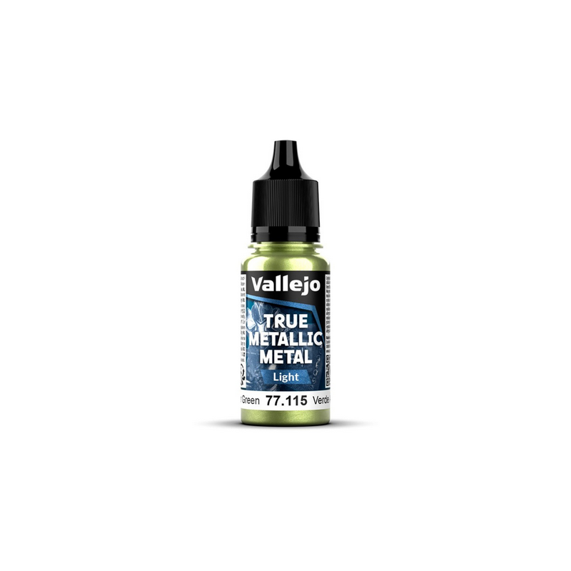 Peinture Vallejo True Metallic Metal - Light : Amber Green - Verde Ambar