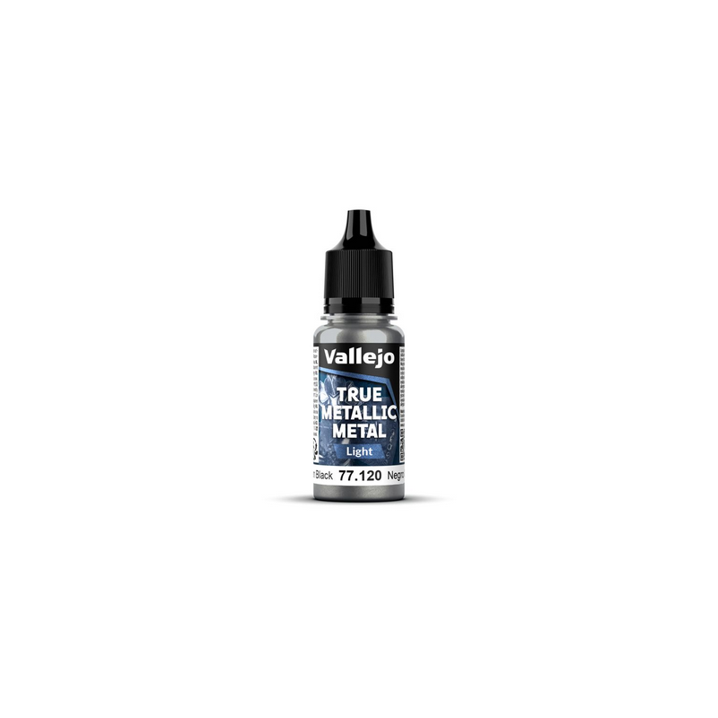 Peinture Vallejo True Metallic Metal - Light : Obsidian Black - Negro Obsidiana