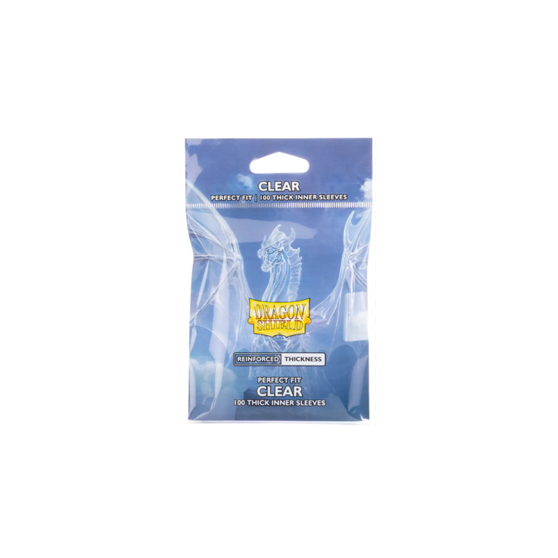 Dragon Shield - 100 Standard Sleeves - Perfect Fit : Clear - Thick Inner Sleeves