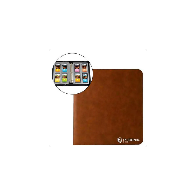 Portfolio - Phoenix Shield - Album PCA Graded Cards 32-Slots Deluxe Zipper - Marron
