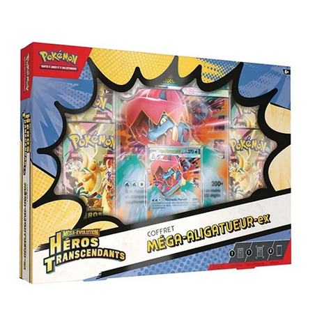 Pokémon : Coffret Héros Transcendants - Méga-Aligatueur ex