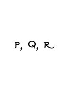 P, Q, R
